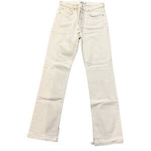 & other stories white long straight leg jeans size 31 button fly